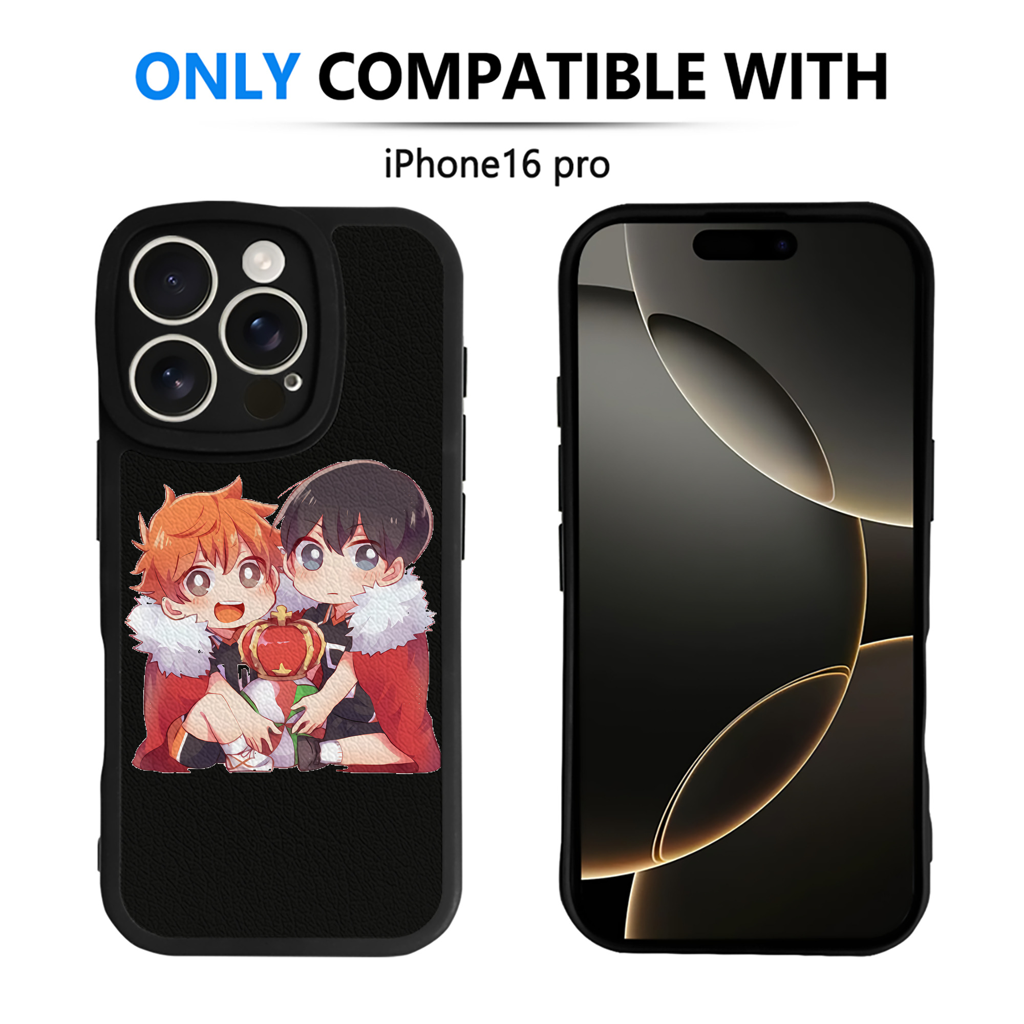 （画像用） ハイキュー!! Haikyu!! 【iPhone 16シリーズ対応】シリコンスマホケース（レザー調） 材質：シリコン